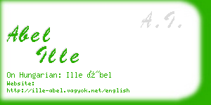 abel ille business card